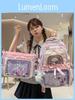 Cute Style Nylon School Backpack With Waterresistant Fabric And Arching Shoulder Straps