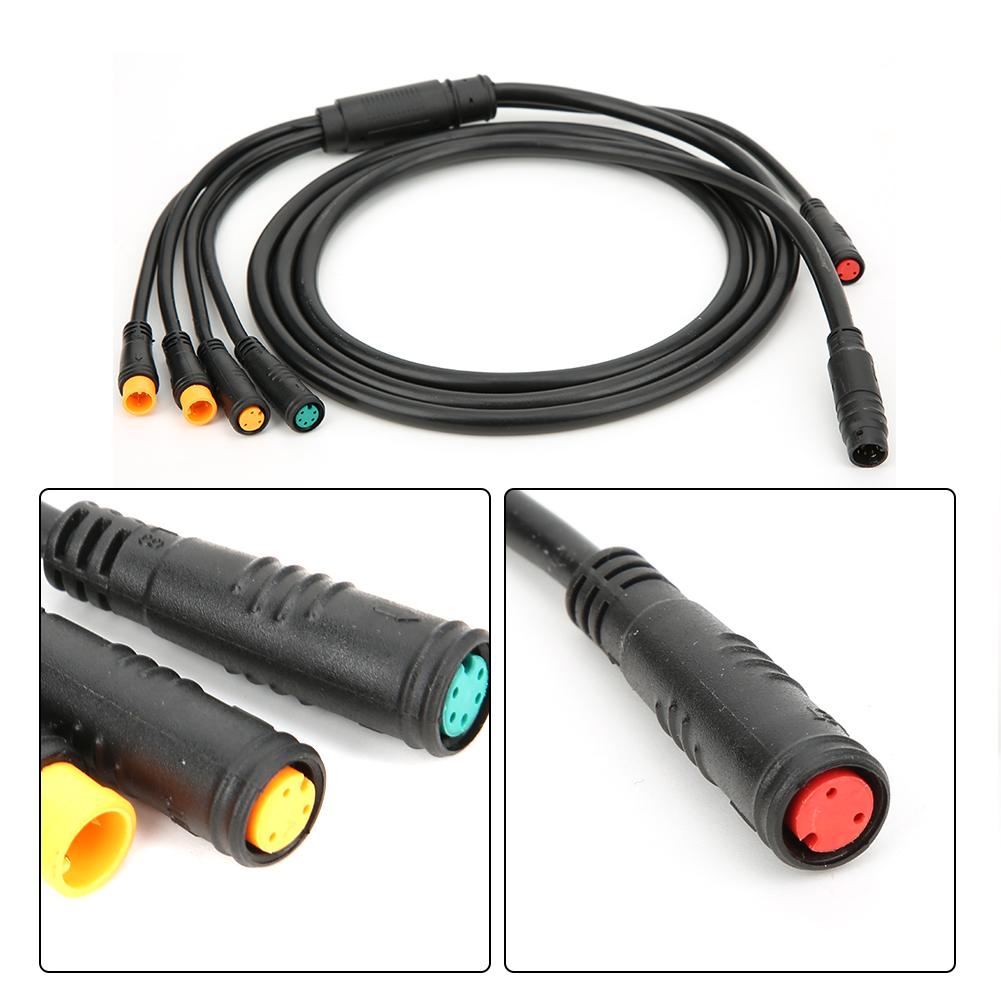 1 for 5  Integrated Bicycle Cable with Light Function for Ebike Waterproof Controller
