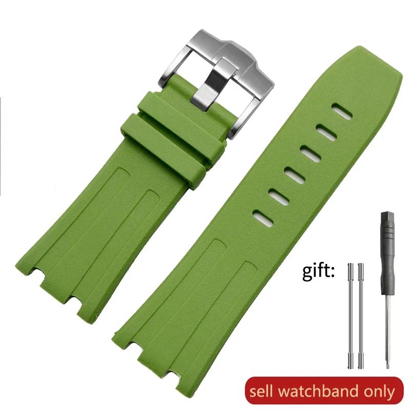 Watch Band Silicone Men's 28mm for AP Audemars and Piguet Royal Oak Offshore 15400 15703 26471 26474 15703 15706 Watch Strap