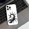 Ausgefallene Dunkle Gothic Skorpion Handyhülle Für iPhone 17,16,15,14,13,12,11 Plus,Pro Max,XS,Weiches Silikon Schwarze Hülle