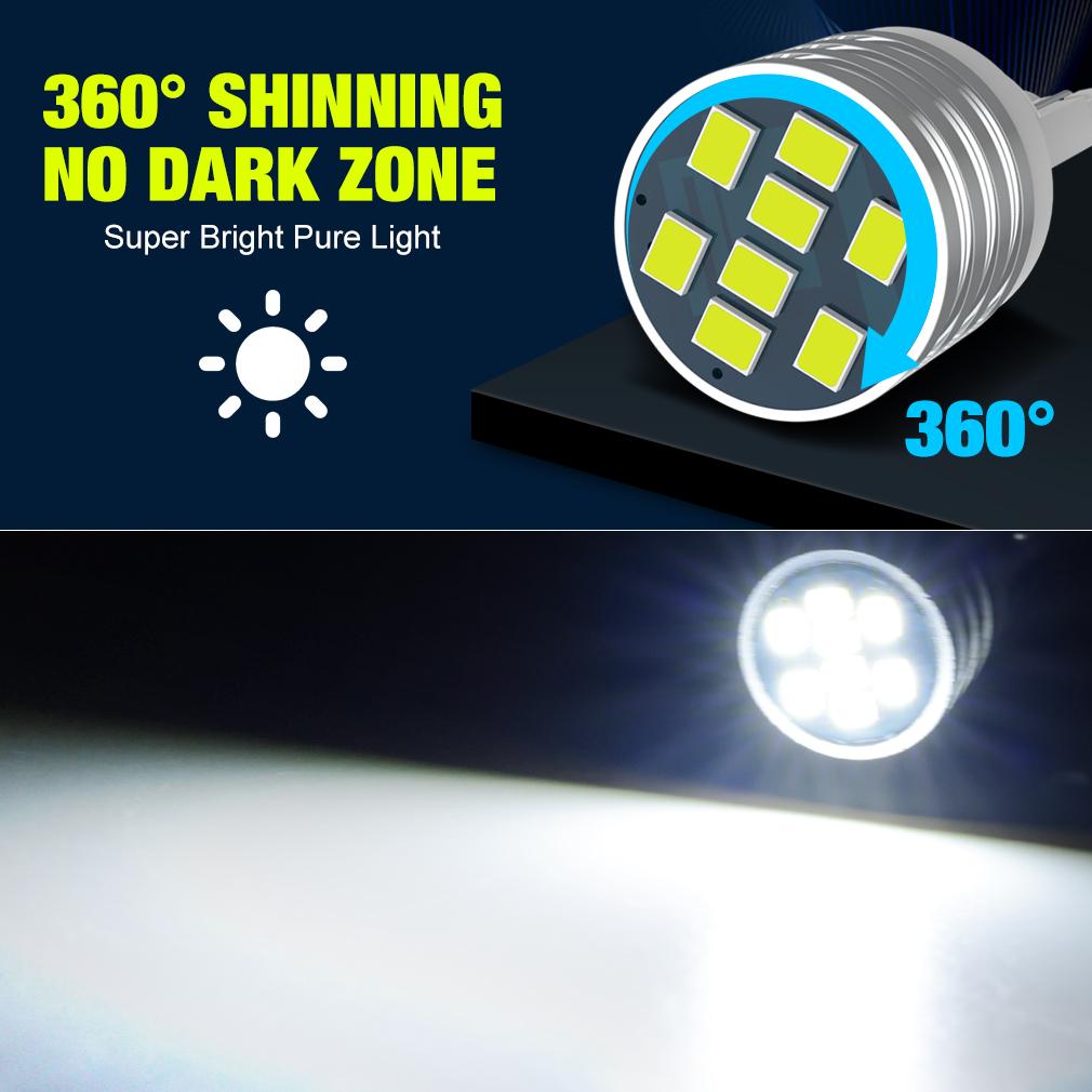 2Pcs T10 LED W5W LED Bulb 194 168 Led 10SMD 2016 Car Wedge License Plate Lamp Dome Light 3000K 6000K White Yellow Green Blue Red Pink