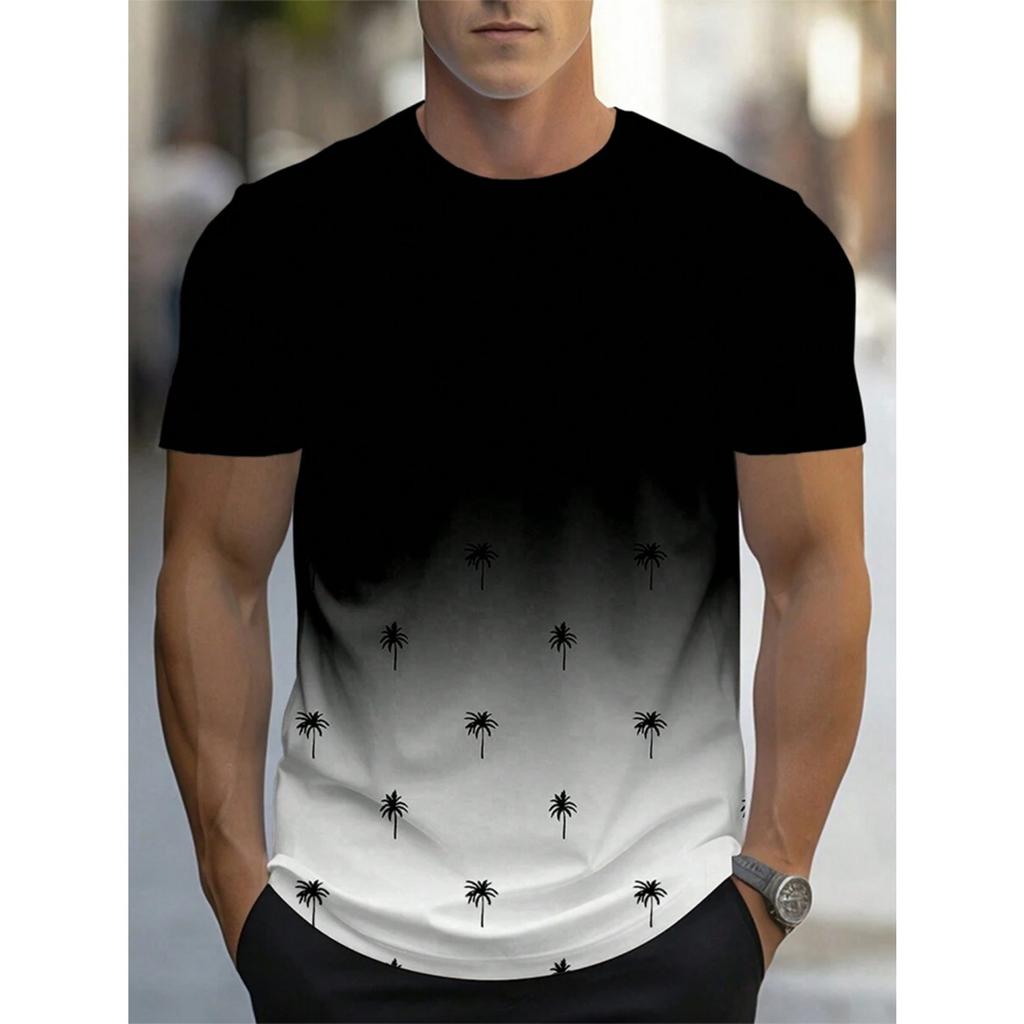 Hawaii Street Fashion Men's T-shirt New Summer Beach Vacation Men's Casual T-shirt Outdoor Sports Men's Short Sleeve Top
