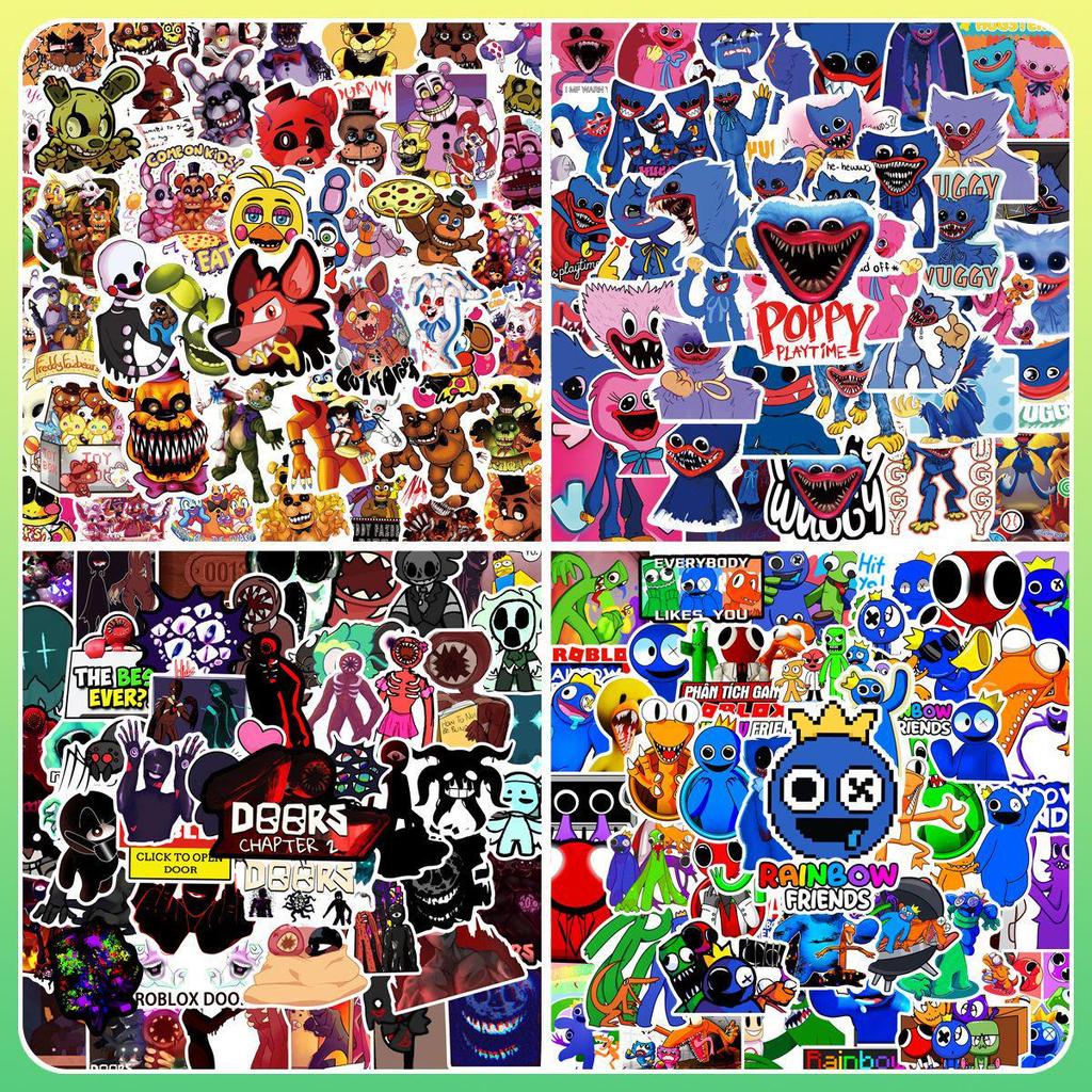 Roblox Game Series Doodle Stickers: 50 Waterproof Cartoon Stickers for Skateboards & Water Bottles