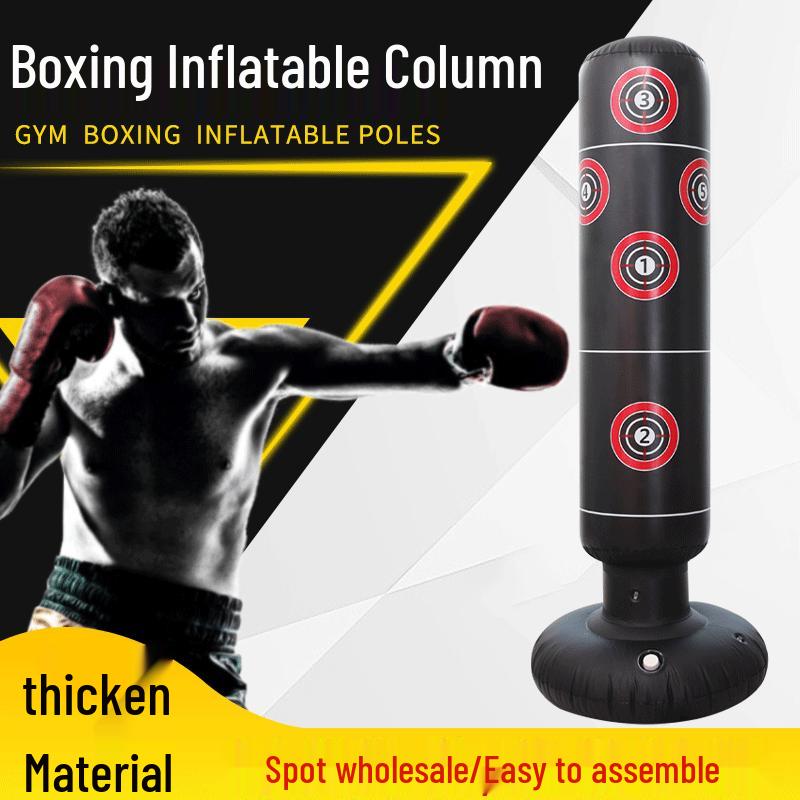 Aufblasbarer Boxsack für Kinder & Erwachsene - Box-Stehaufmännchen Entlüftungssäule