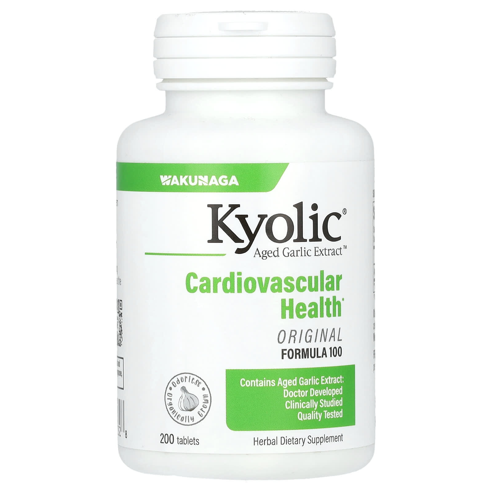 

Aged Garlic Extract, Cardiovascular, Original Formula 100, 600Mg, 200 Tablets (300Mg per Tablet)