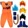 Kids Anime Son Goku Cosplay Costumes Krillin Training Clothes Superhero Outfits with Super Saiyan Wig Comic Con Party Costume