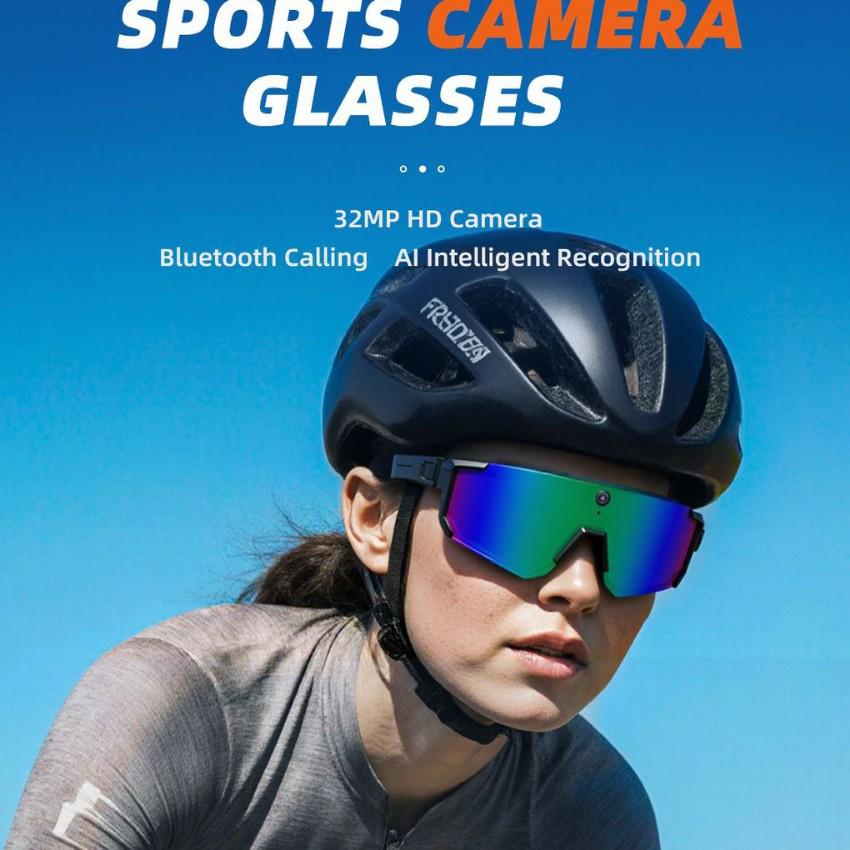 AI Smart Glasses with 800W Camera & Anti-Shake for Outdoor Cycling