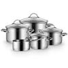 Provence Plus Cookware Set 5pcs Stainless Steel Argenté