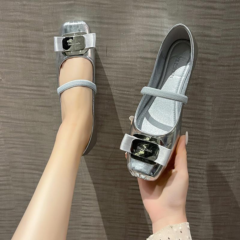 Fashion Pumps Woman Shoes Mary Jane Low Heel Square Toe Kawaii Spring Summer Flat Comfortable Elegant Pink Heels Shoes for Girls Luxury