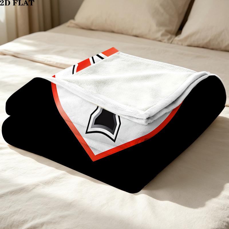1PC Stade Toulousain Patterned Flannel Blanket Suitable For All Seasons For Home Decor Warmth And Comfort Gifts Holiday Present