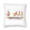 Watercolour Chickens Square Pillowcase Polyester Linen Velvet Printed Zip Decor Home Cushion Cover