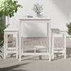 Vidaxl 3-Cz. White Pine Wood Garden Bar Furniture Set