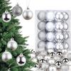 Pack of 24 Christmas Tree Decoration Balls Ornaments Hanging Props Xmas Tree Décor Accessories - Christmas Decorations Items for Home Office