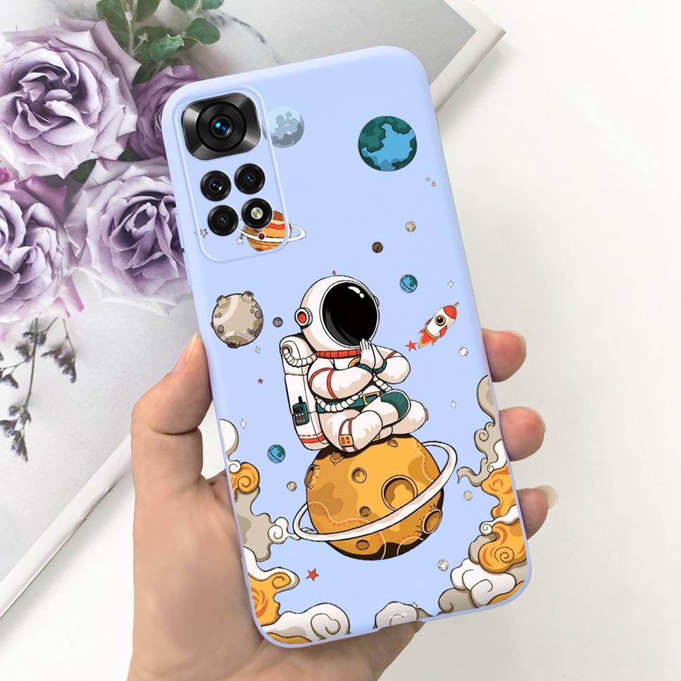 New For Xiaomi Redmi Note 11 4G Case Cute Cartoon Soft Silicone Shockproof Cover For Redmi Note11 4G 2201117TG Bumper Phone Case