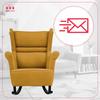 Zoja Rocking Chair, Scandinavian, Family Meble, Yellow, Dirty Gold