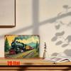 Vintage Train in Mountains Metal Sign 8x12 Inch for Home Bar Garage Cafe