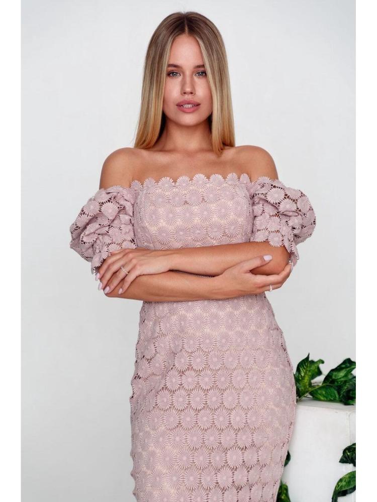 2024 Mellomhøy midje Blonder Temperament Midi Skjørt Kjole Brystinnpakning Trefarget