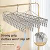 Circular Design Sock Hanger Clips Stainless Steel Garment Holder Underwear Drying Rack Balcony