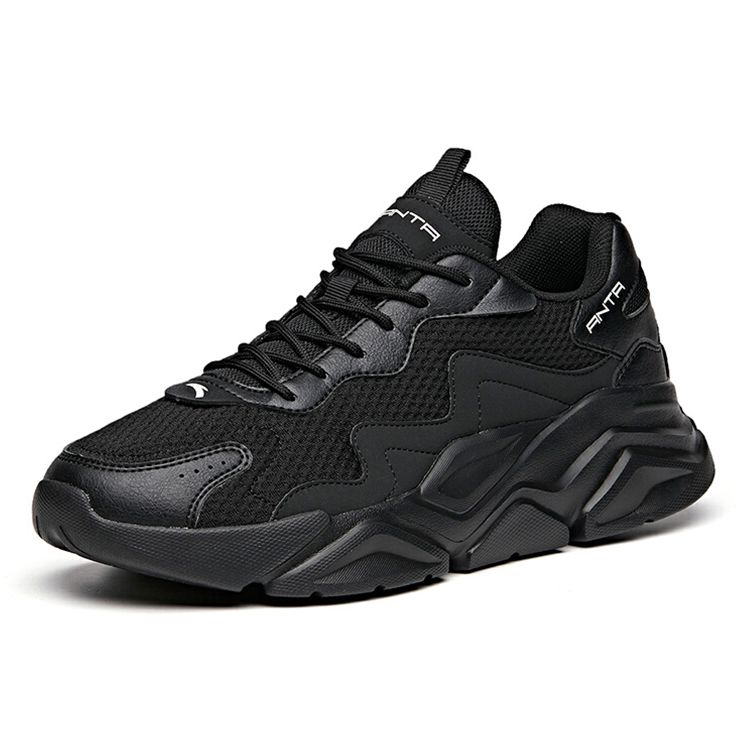 Anta Lifestyle Series Fabric Synthetic Leather Casual Retro Shock Absorbing Breathable Wear Resistant Non Slip Low Top Dad Shoes 912228827-2