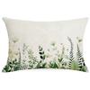 Green Plants and Green Flowers and Plants Series Linen Home Sofa Pillow Case Bedroom Pillow Single Side Print