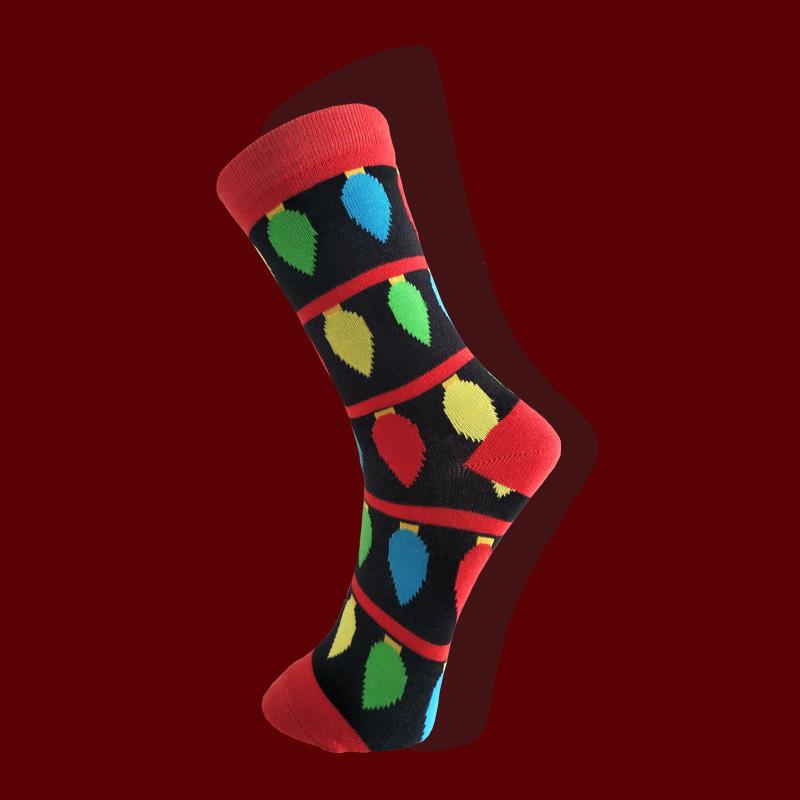 Santa Claus Men's Mid-Calf Cartoon Cotton Socks - Breathable & Stylish