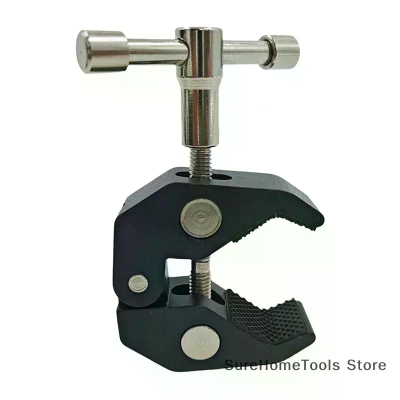 1 Set 1/4 Screw Clip CNC Metal Super Clamp With 360° Mini Ball Head Quick Release Clamp Bracket Tripod Mount For DSLR Camera