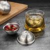 Edelstahl-Teeblatt-Infuser-Sieb Gewürznetz-Sieb zum Aufbrühen von Teekannen Teefilter Gewürzkugel Küchenzubehör