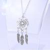 Women's Ethnic Style Retro Dream Catcher Feather Pendant Sweater Chain Necklace