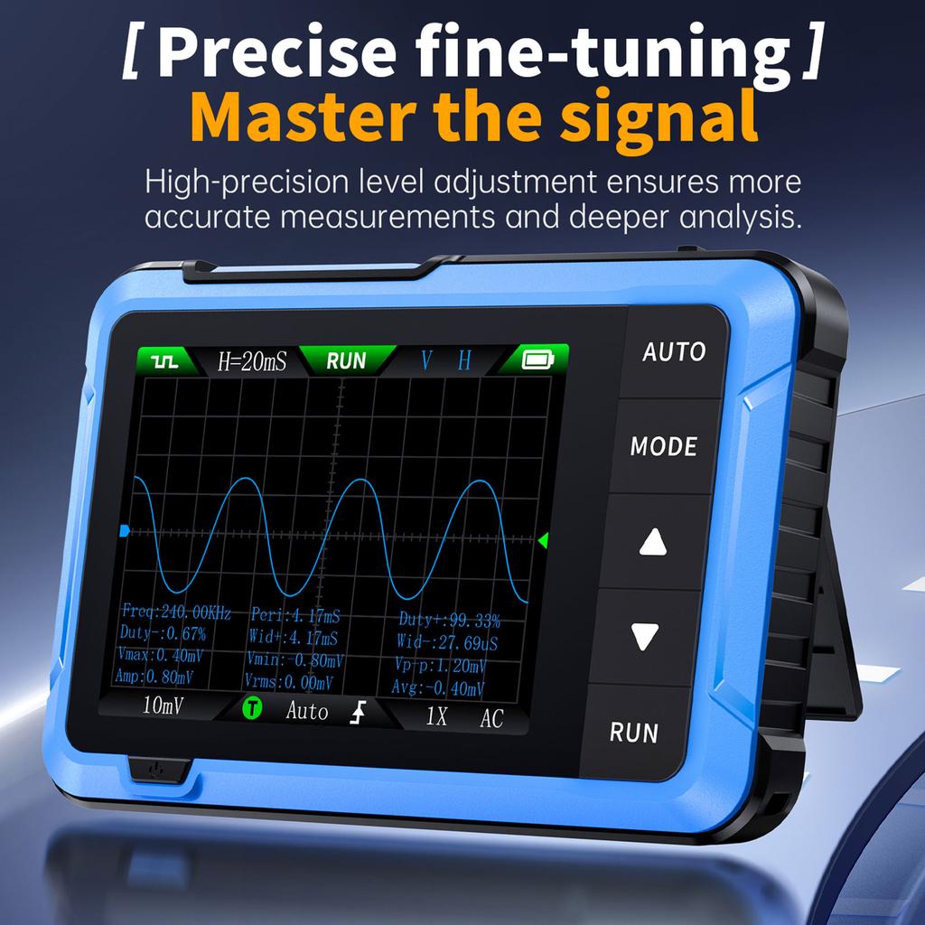 DSO510 Portable Oscilloscope High Sampling Rate and Real Time Updates for Efficiency