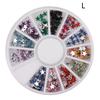 1 Box Colour Steel Bead 3D Round Nail Studs Nail Rhinestone  Decoration
