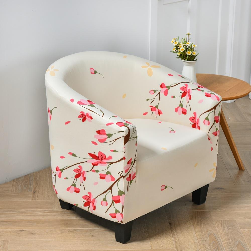 Single Club Chair Sofa Cover All-inclusive Protective Cover Semicircular Bathtub Sofa Chair Cover