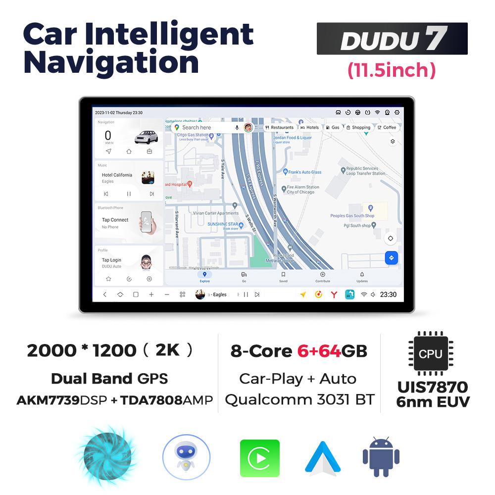 DUDU7 Universal 9.5" 10.36" 11.5" 13 Inch Android Car Radio Stereo Multimedia Video Player GPS CarPlay Auto Intelligent Systems