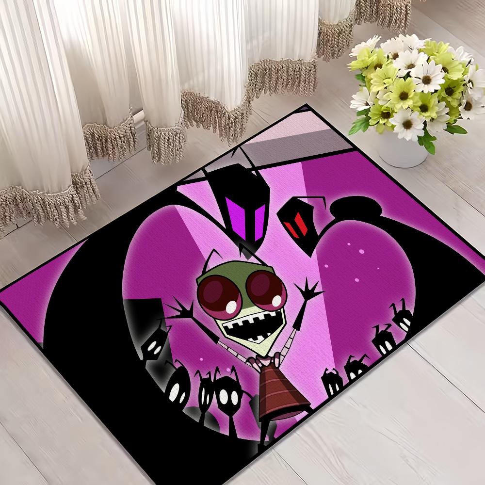 Tappetino d'ingresso Cartoon Invader Zim Benvenuto Ingresso Balcone Bagno Pavimento Tappeto Antiscivolo Tappeto Camera da Letto Decorazione Casa