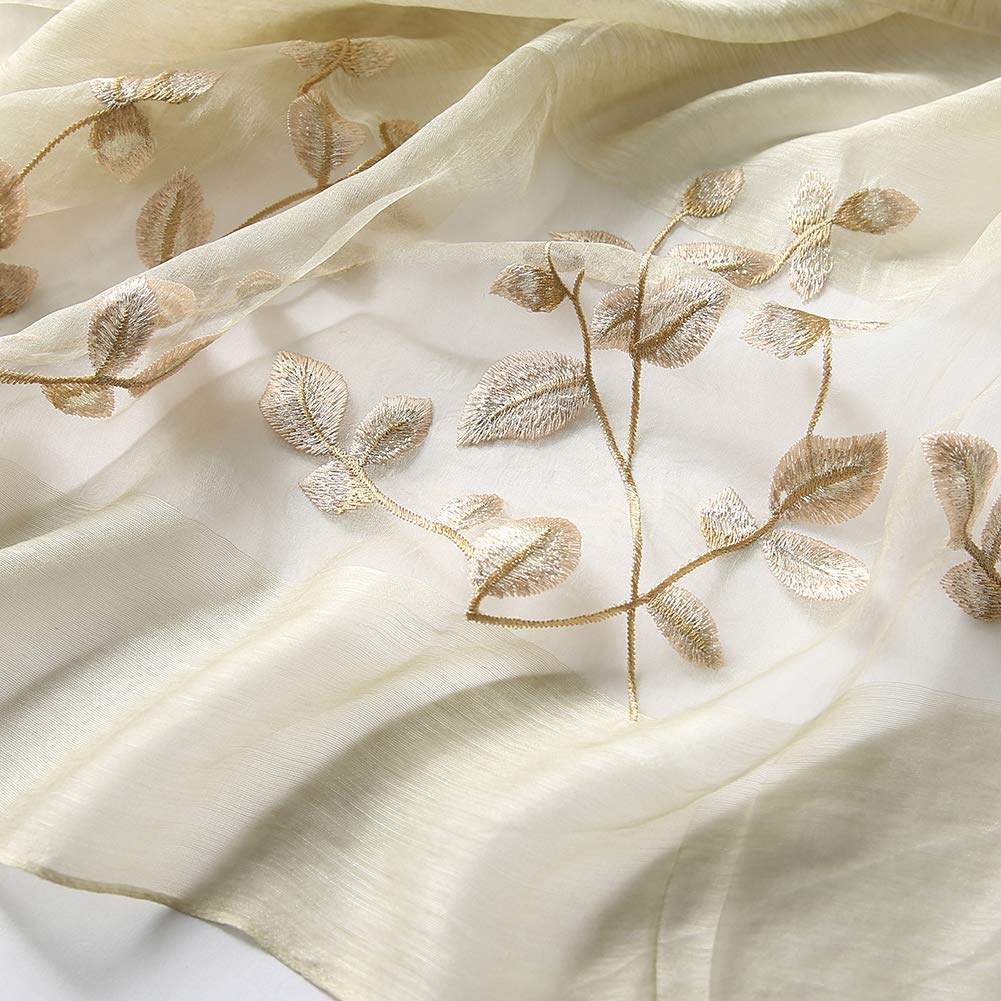 ANMIDA Silk Stole with Floral Large Perfect for or Elegant and Stylish for Women Embroidery, Size, Spring/Summer, Wrapping, Shawl, Scarf,