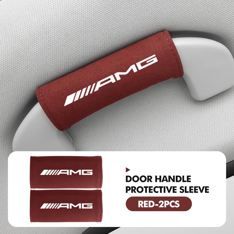 BLZ3   2pcs Car Roof Armrest Pull Cover Handle Gloves Protection For Mercedes Benz AMG C180 C300 W124 W176 W177 C200 C260 GLC CLE CLA