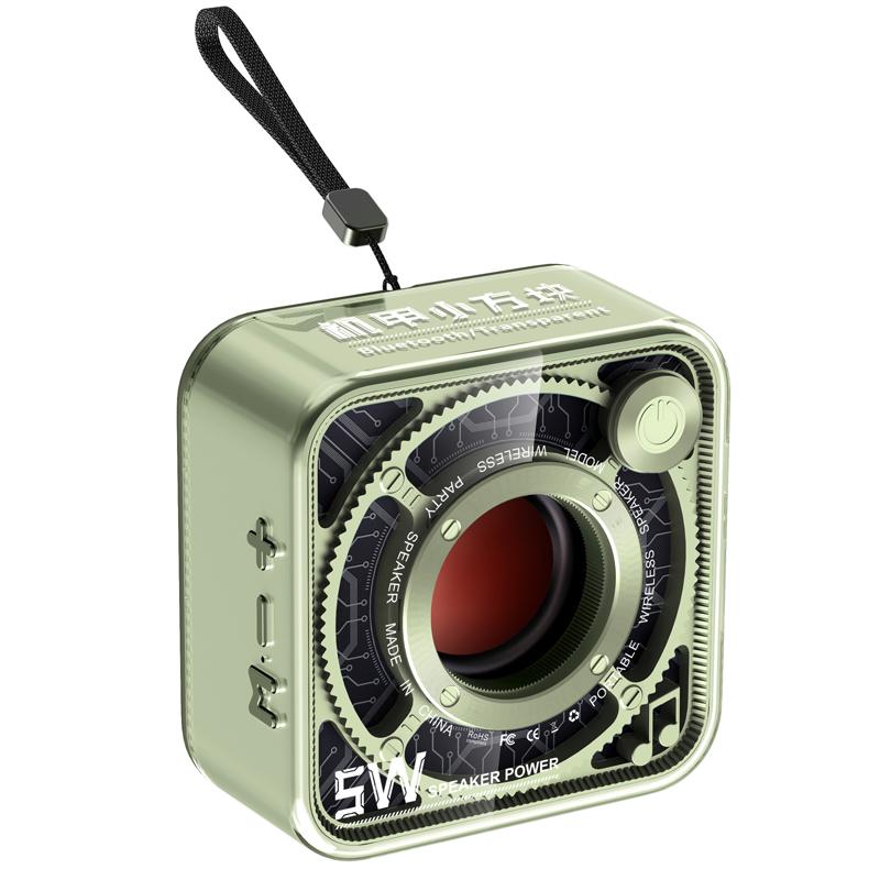 

DW12 Прозрачный меховой беспроводной Bluetooth-динамик Звуковая коробка Сабвуфер TWS Стерео Киберпанк Музыкальный центр Громкая связь TF-карта