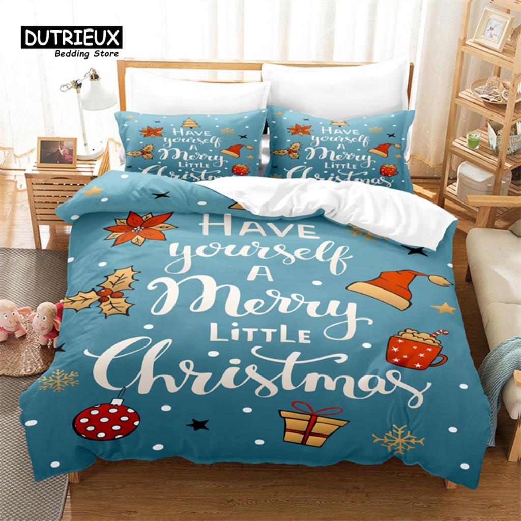 

Рождество, Комплект пододеяльника «Снеговик», Модный комплект постельного белья, Мягкий, удобный, дышащий пододеяльник, Для декора спальни, гостевой комнаты EU single(135x200cm)