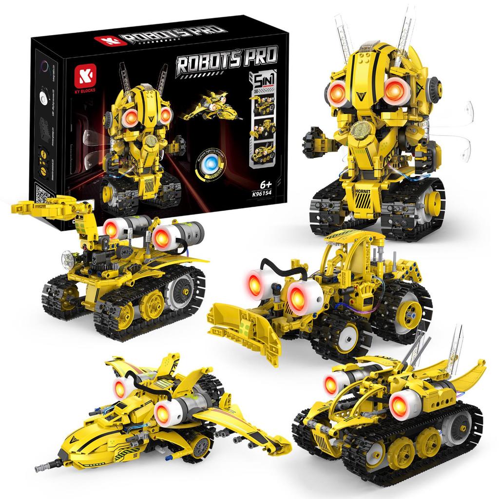 5-in-1 Electric Remote-Control Transformer Robot Building Kit