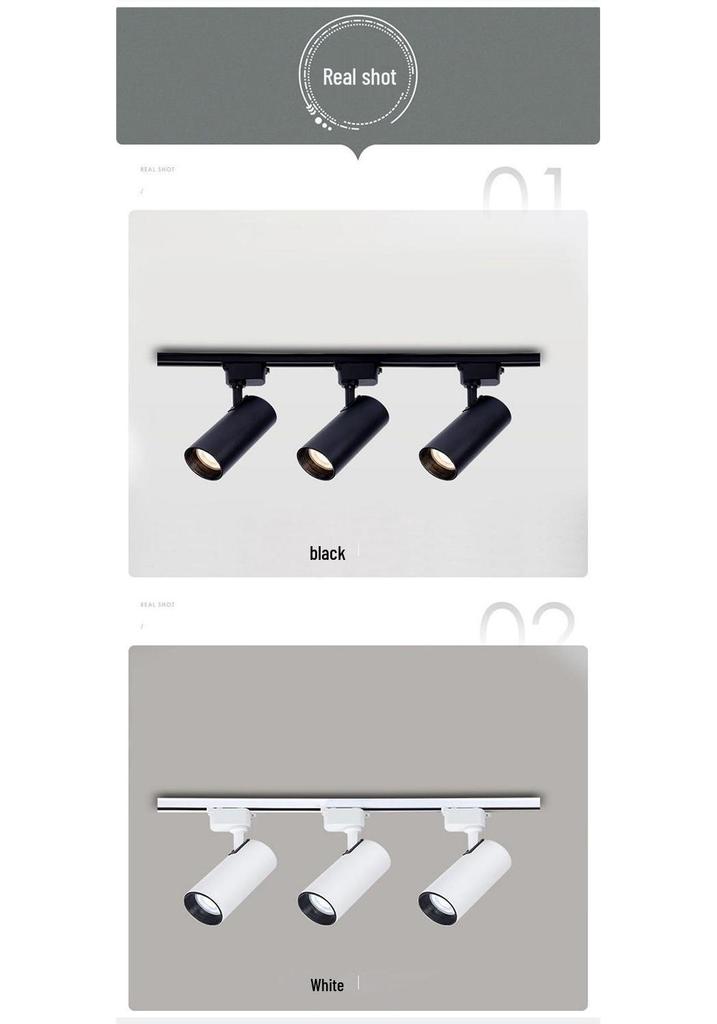 Ultra-Bright COB LED Track Spotlight for Clothing Stores - Surface-Mounted, Energy-Saving, Ideal for Commercial Background Walls