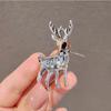 Broche Elk Mignon Texturée Mode Trois Dimensions Accessoires