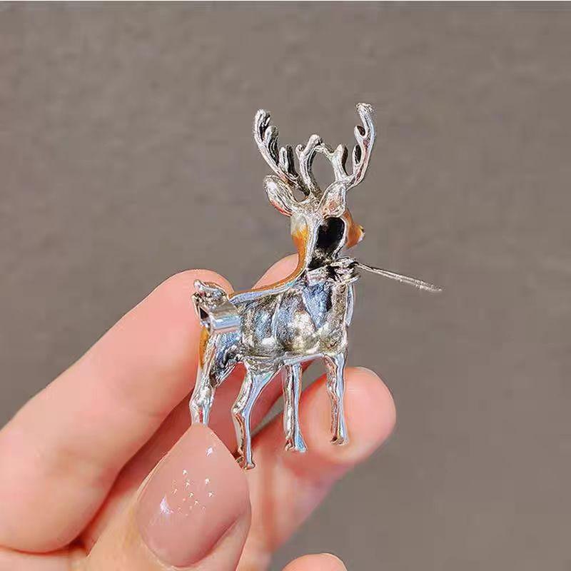 Broche Elk Mignon Texturée Mode Trois Dimensions Accessoires