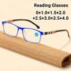 Fashion Printing Box Anti-Blue Light Presbyopia Glasses Spring Leg High Definition Middle-Aged And Elderly Reading Eyes