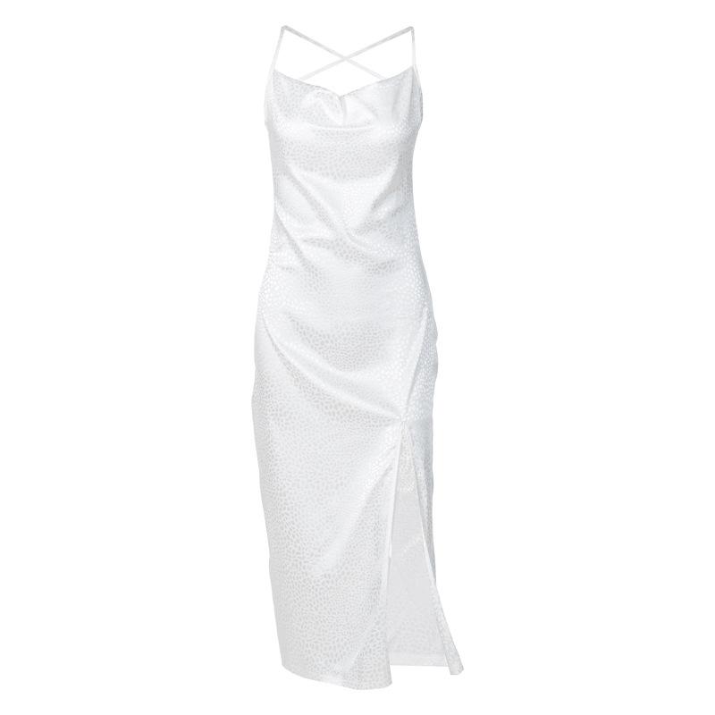 Elegant Bodycon Sexy Women's Dress for Women 2022 Summer Off Shoulder Jacquard Split Up Club Party Evening Night Dresses Woman