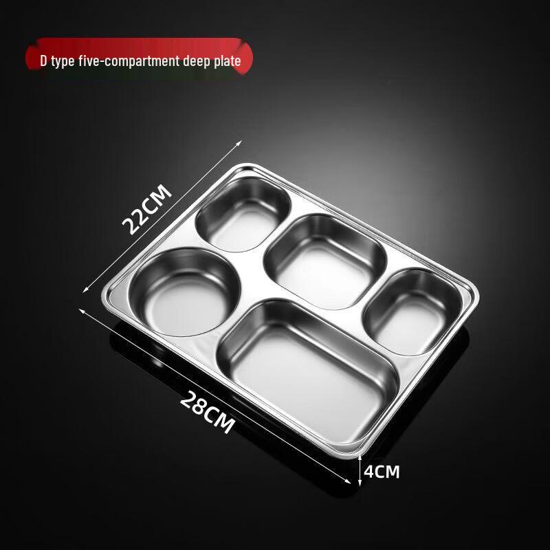 Jinwanfu 304 Stainless Steel Divided Lunch Tray