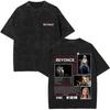 Retro Washed Beyonce Renaissance World Tour Tshirt  Album Concert Music Tshirts Men Women Casual Cotton Vintage T Shirts