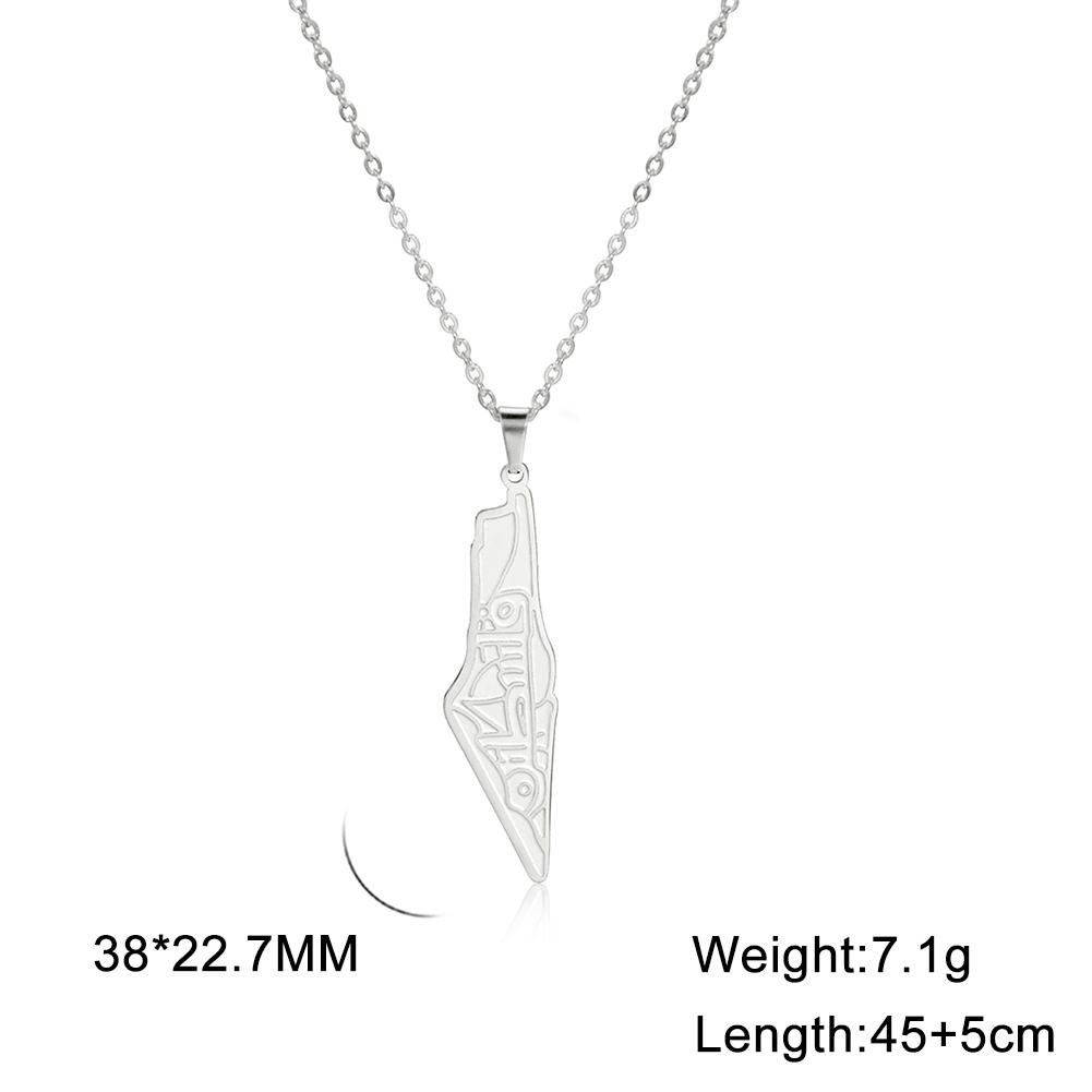 

Cazador Stainless Steel Map Pendant Necklace for Women Country Geography Chain Necklaces Jewelry Anniversary Gift Wholesale 2026 45cm
