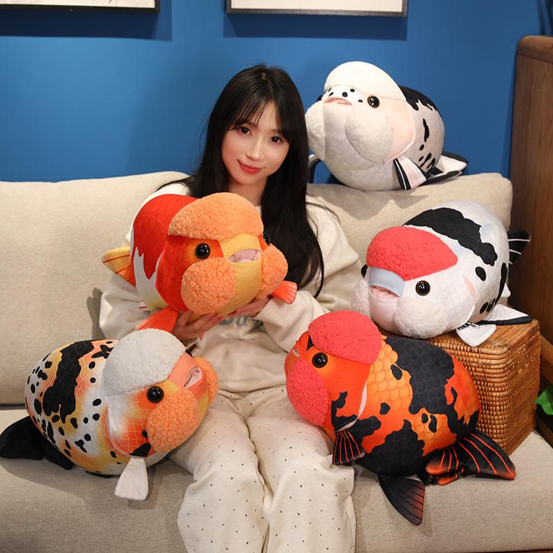 Ryukin Fish Plush Toy - Cute Clownfish Doll & Goldfish Cushion, Perfect Baby Birthday Gift