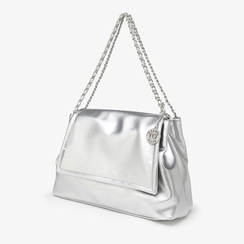 Large-capacity Chain Shoulder Bag for Women  Korean Summer New Style Fashion Commuter Underarm Bag Versatile Slant Straddle Women's Bag