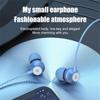 Copper Driver Hifi Sports Headphones In-ear Type-c Wire-controlled Earphones Bass Music Headset for