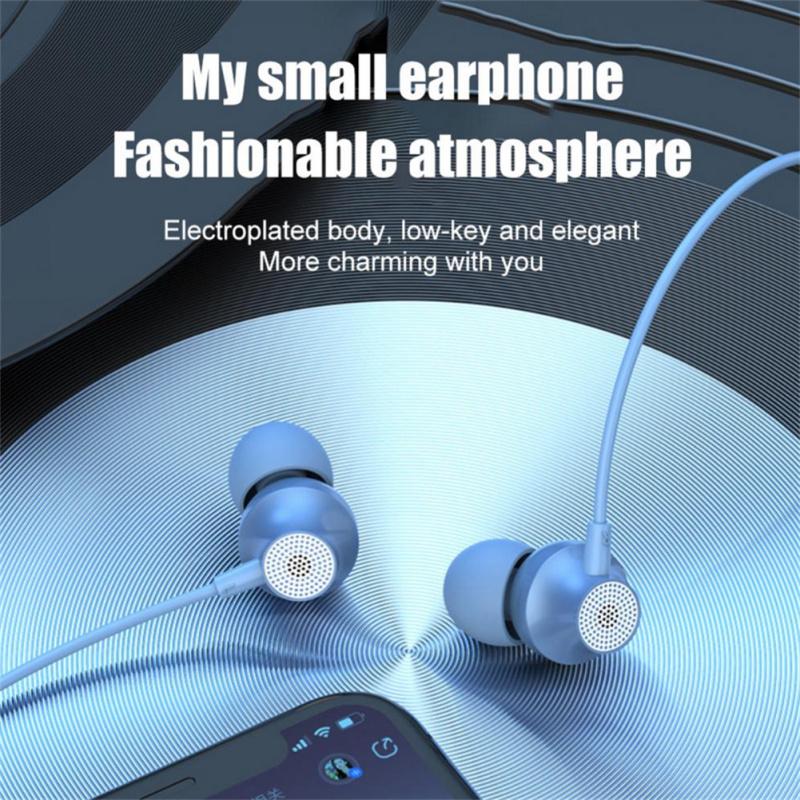 Copper Driver Hifi Sports Headphones In-ear Type-c Wire-controlled Earphones Bass Music Headset for